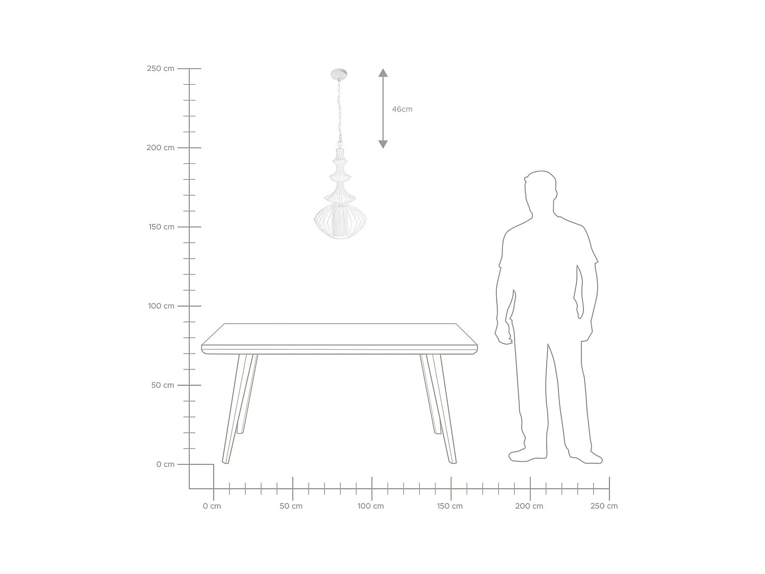 Lampe suspension KOLVA Métal Blanc
