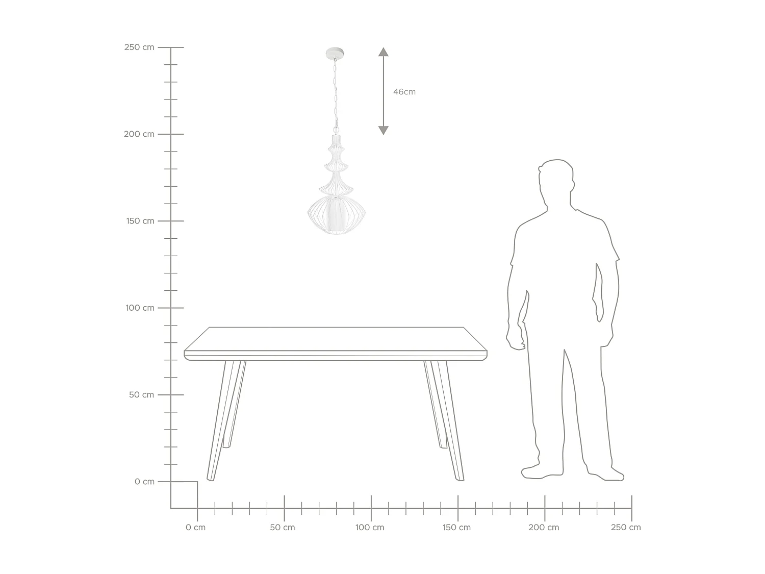 Lampadario KOLVA Metallo Bianco
