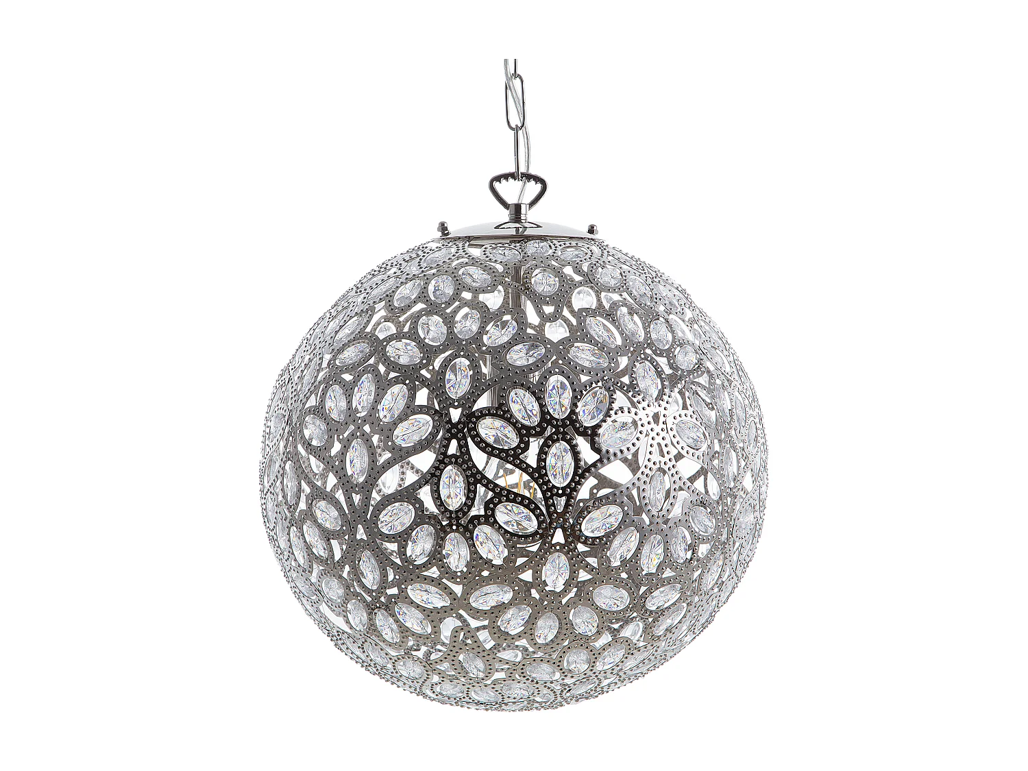 Lampe suspension VOLTA Métal Argenté