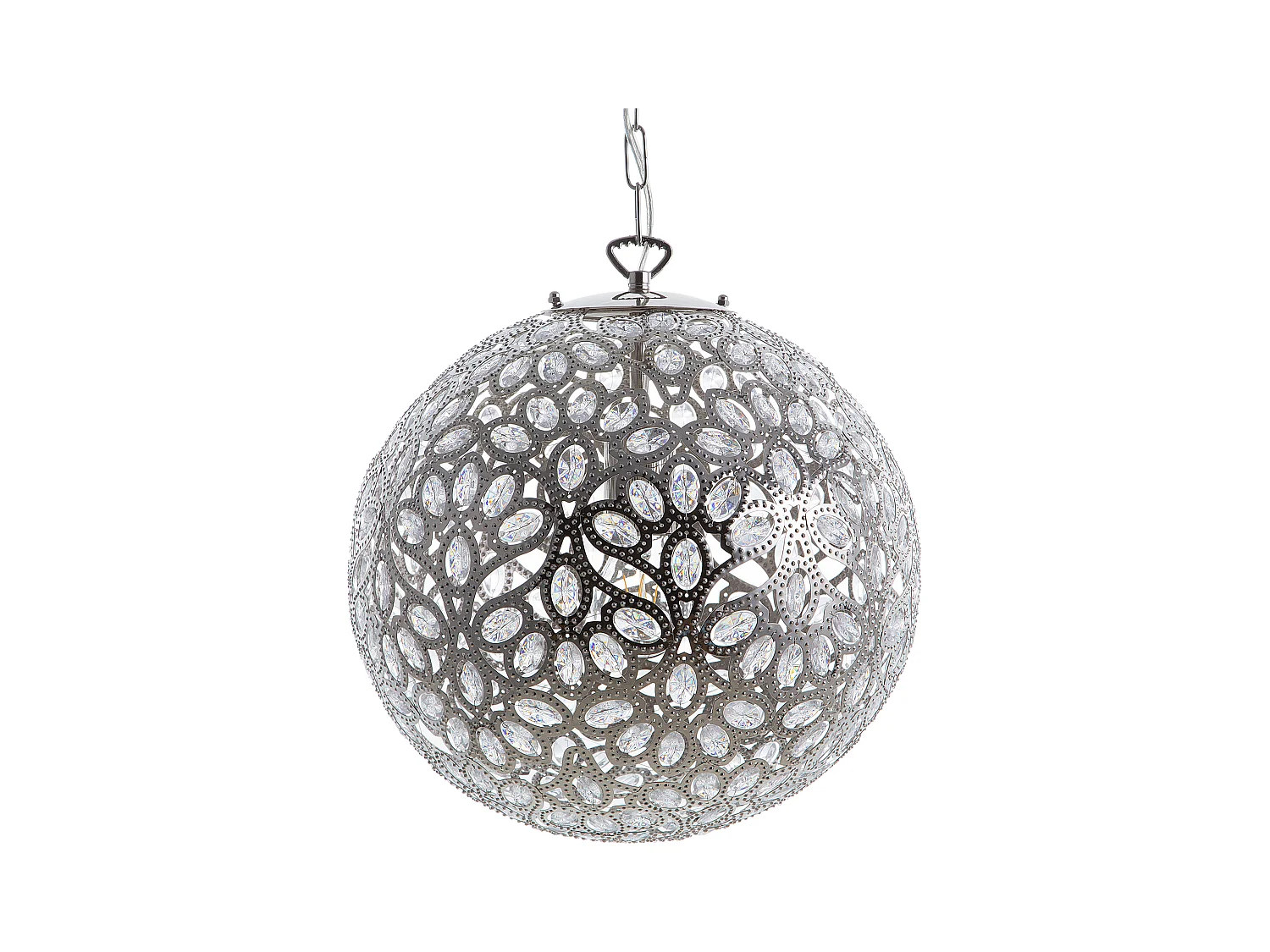 Lampe suspension VOLTA Métal Argenté