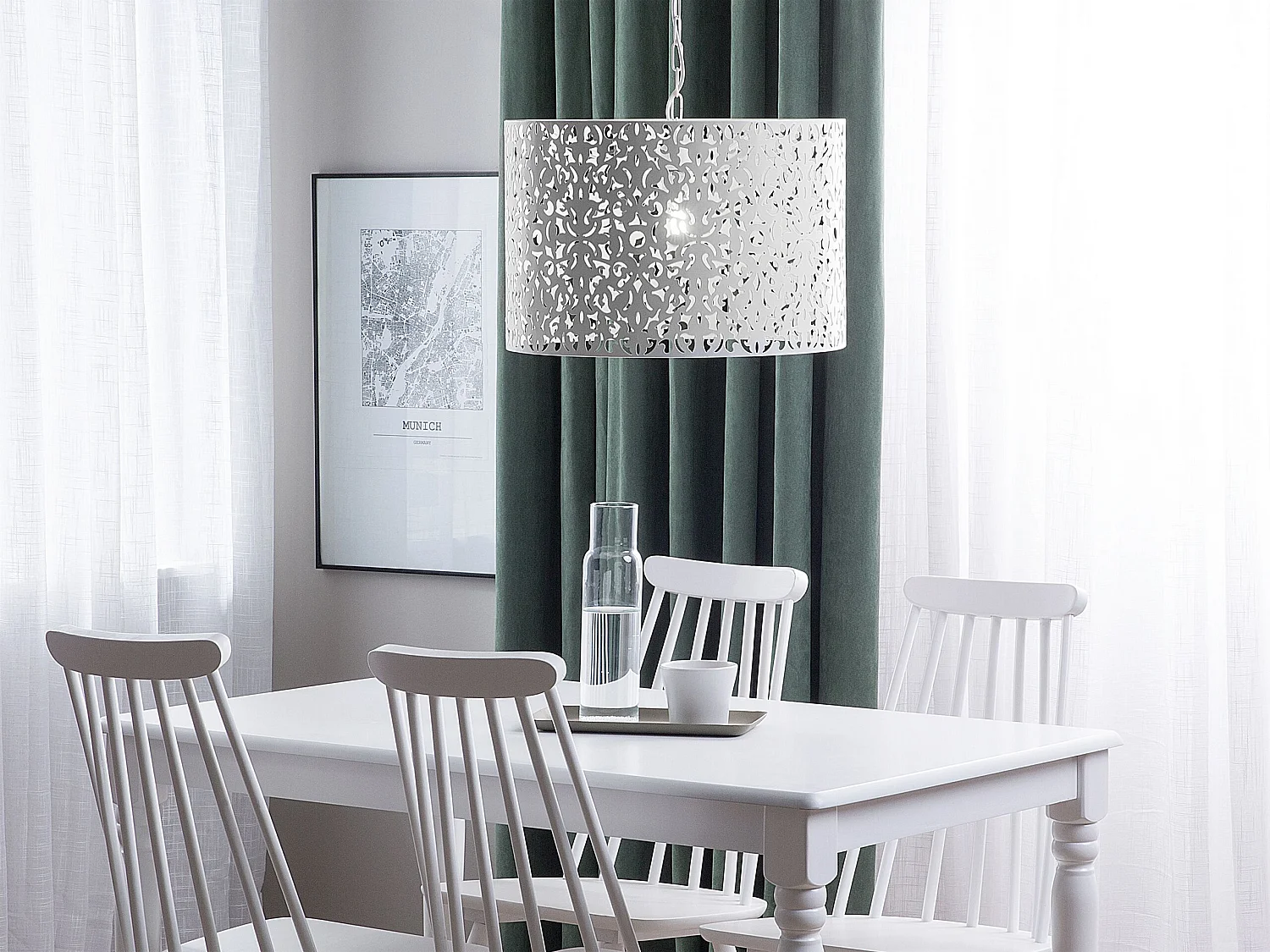 Lampe suspension blanche CHELIF