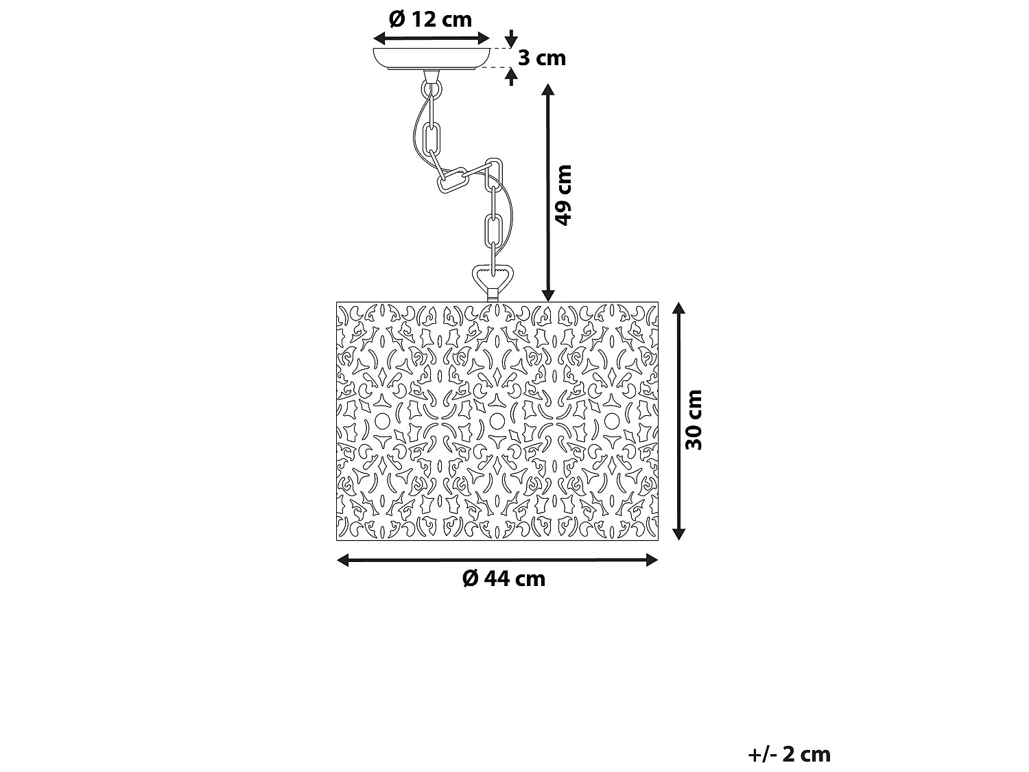 Lampe suspension blanche CHELIF