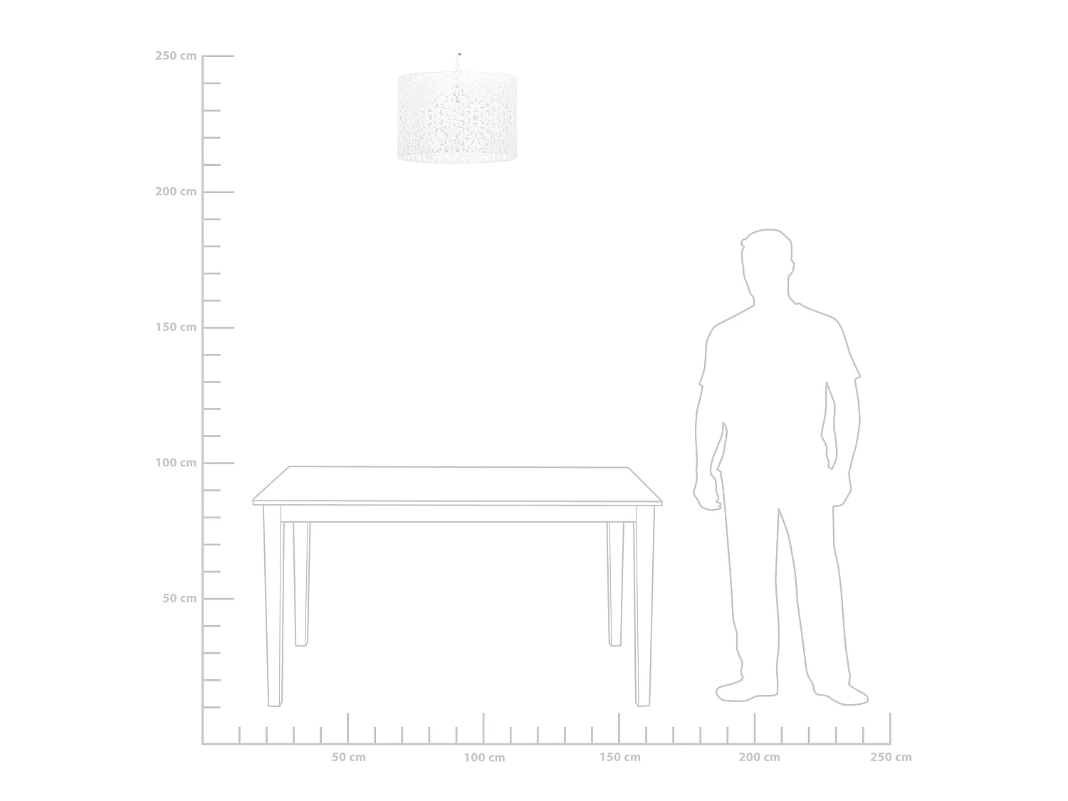 Lampe suspension blanche CHELIF