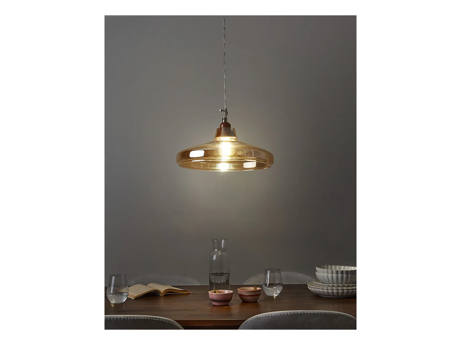 Lampa wisząca ALIKOS Szkło Złoty