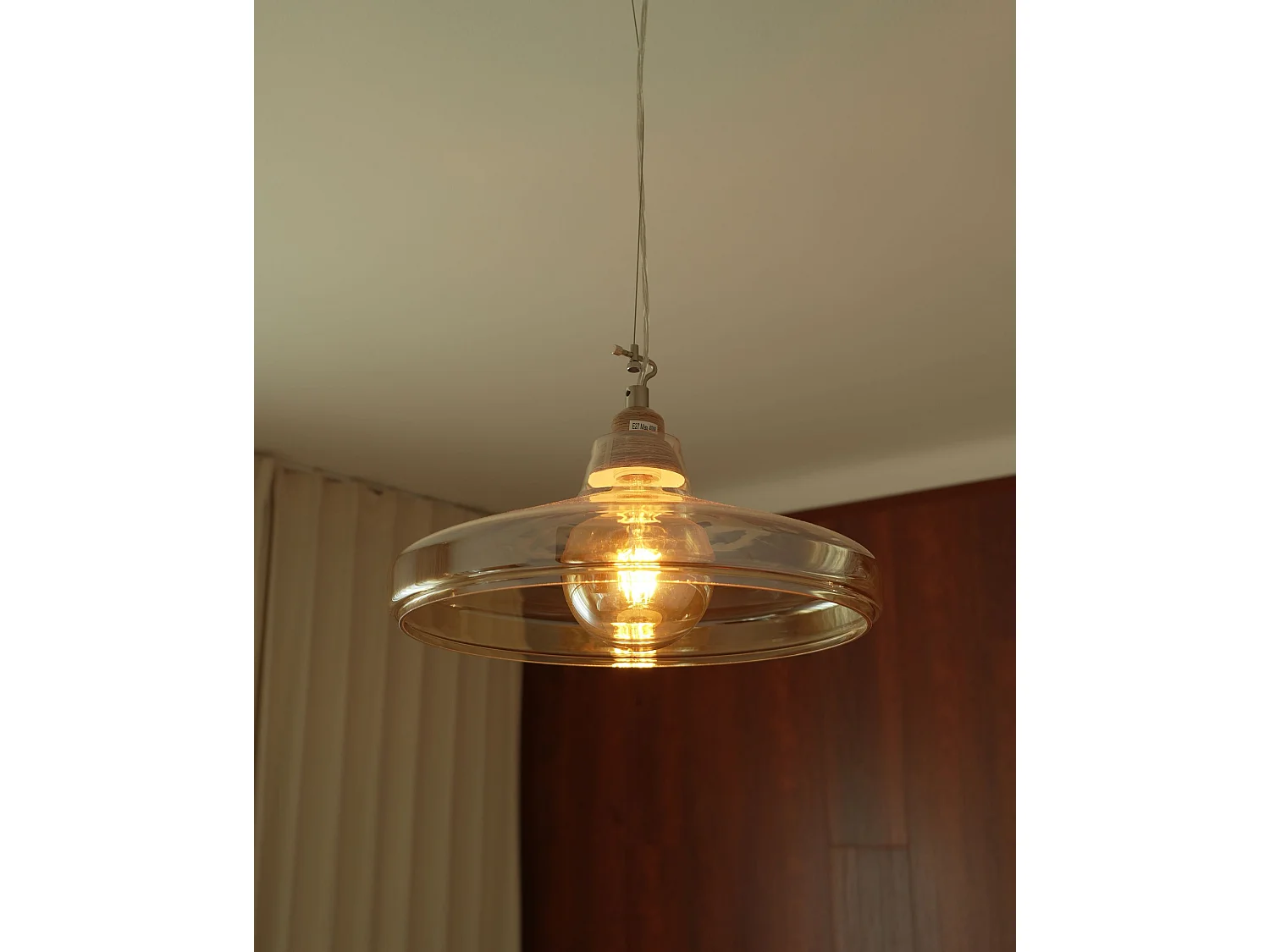 Lampe suspension ALIKOS Verre Doré