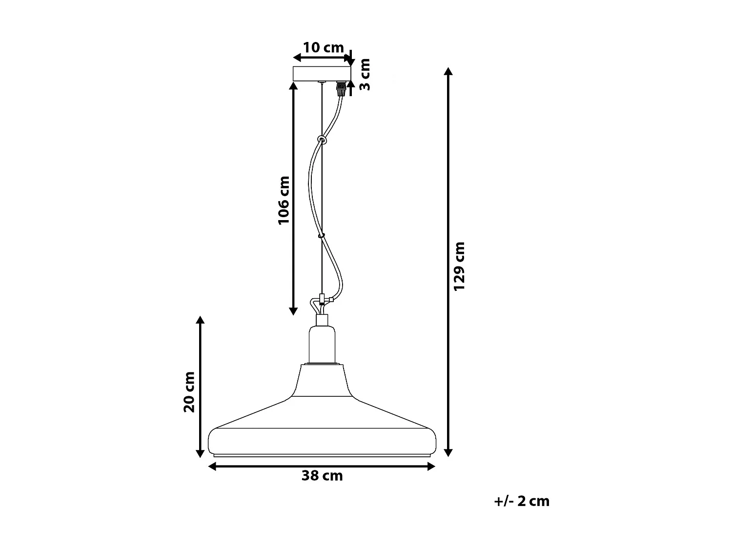 Lampe suspension ALIKOS Verre Doré