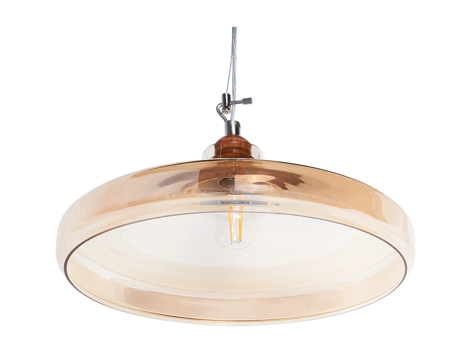 Lampe suspension ALIKOS Verre Doré