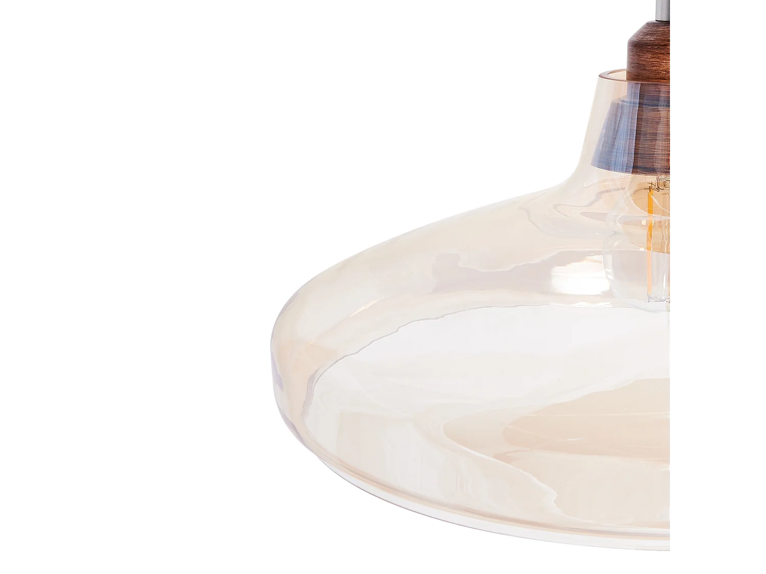 Lampe suspension ALIKOS Verre Doré