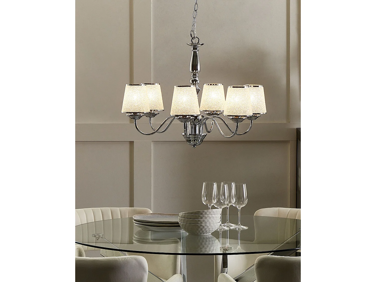 Lustre BRADANO Métal Argenté