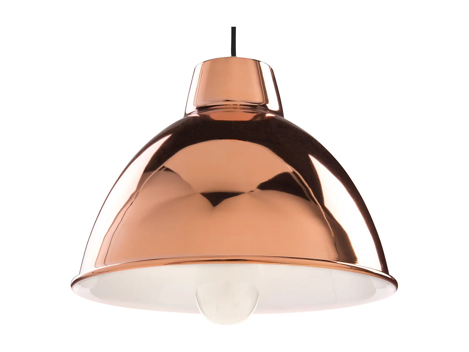 Candeeiro de teto em metal cobreado e branco DARYA