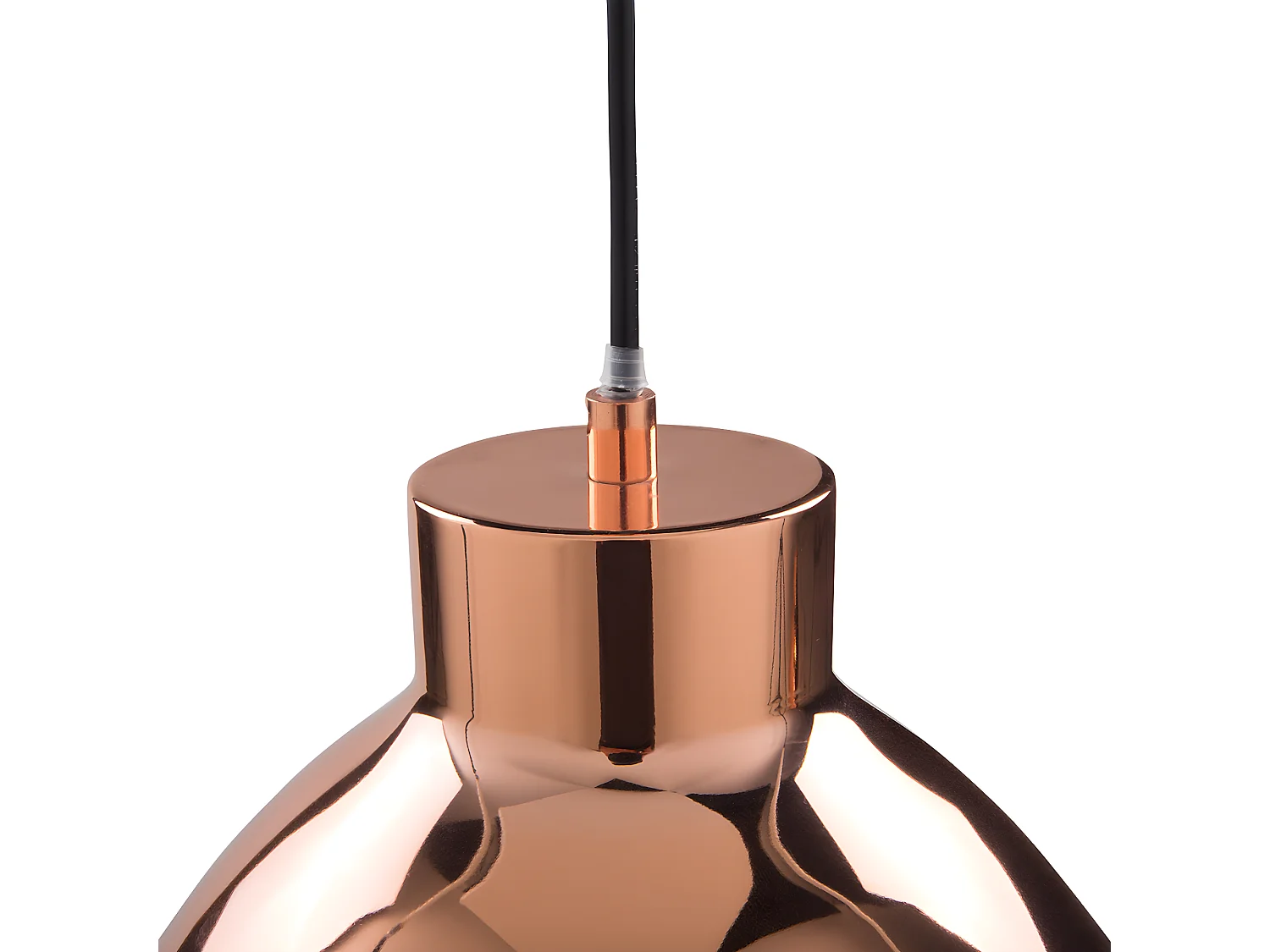 Candeeiro de teto em metal cobreado e branco DARYA