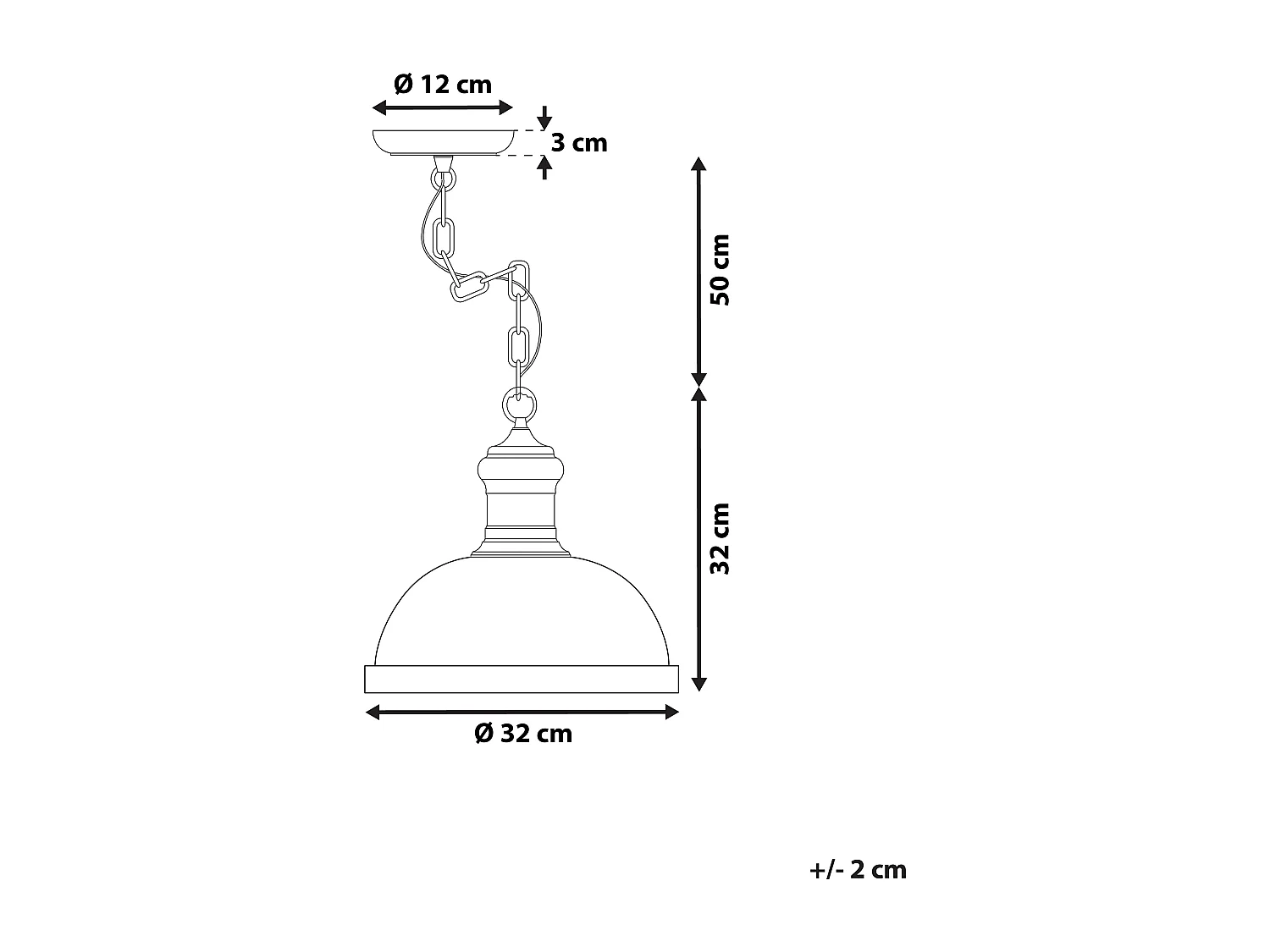 Lampe suspension DIDESSA Métal Blanc cassé