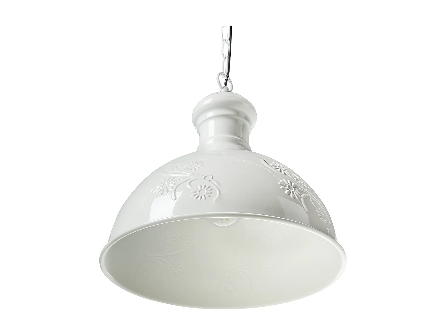 Lampe suspension DIDESSA Métal Blanc cassé