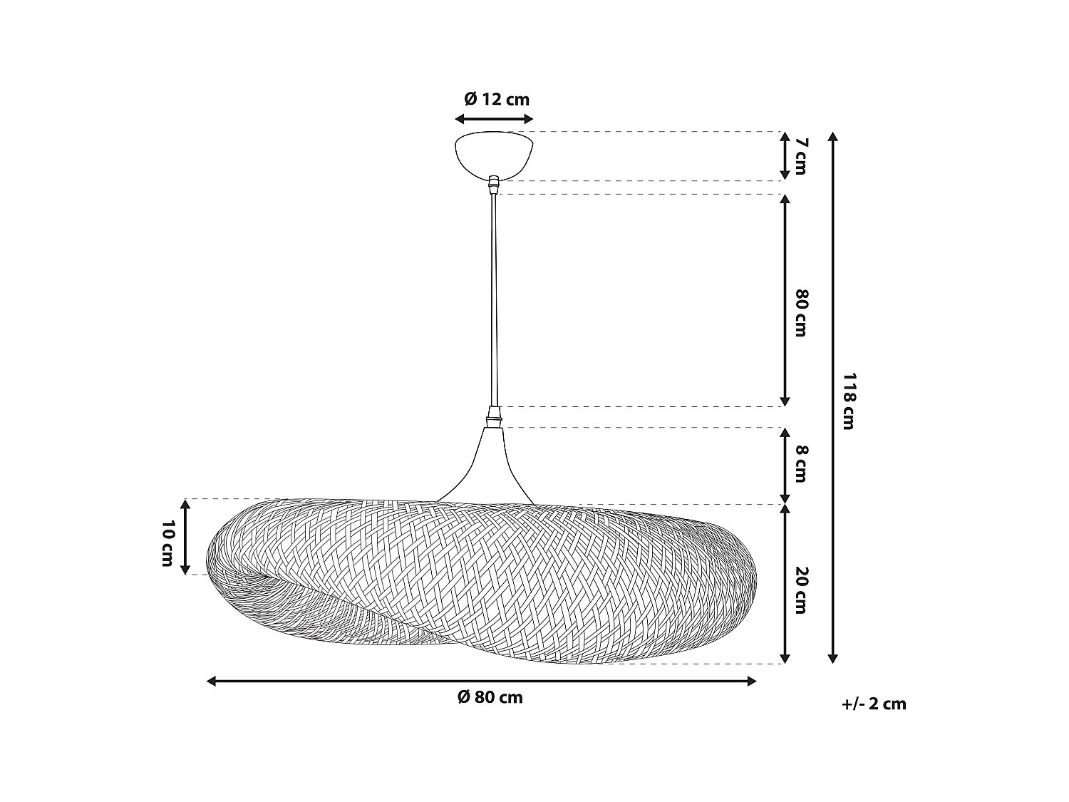Dekorative Pendelleuchte geschwungene Form hellbraun Boyne
