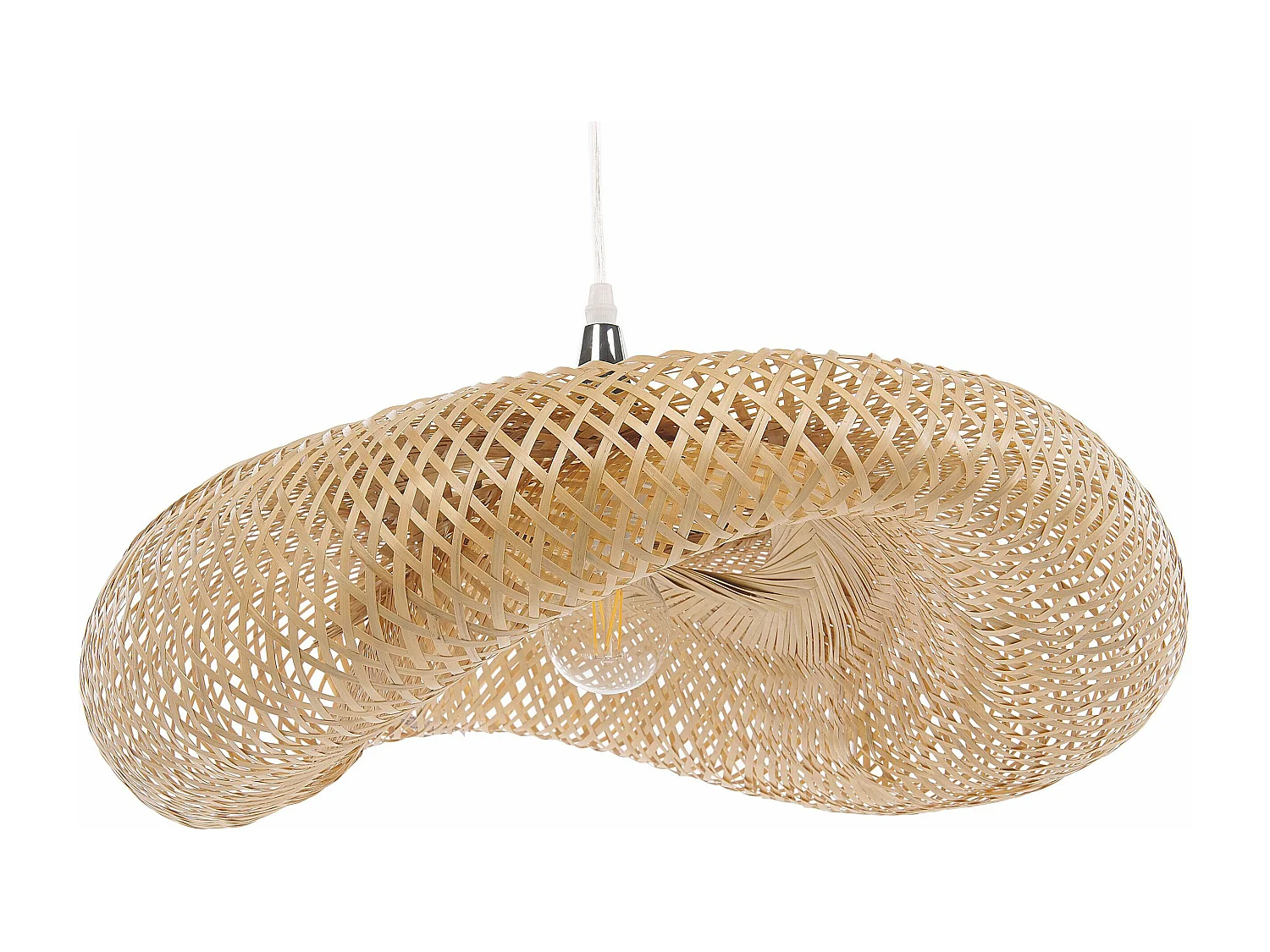 Lampa wisząca BOYNE Drewno bambusowe Jasnobrązowy