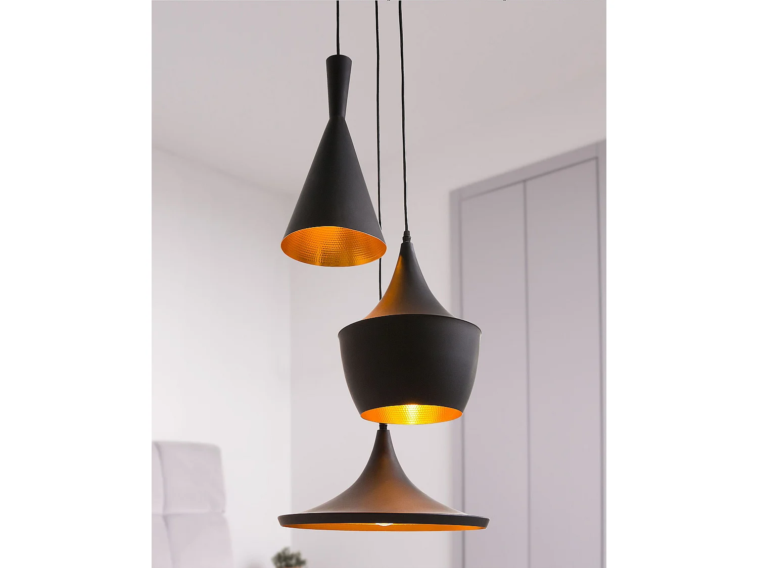 Lampe suspension noire CARSON