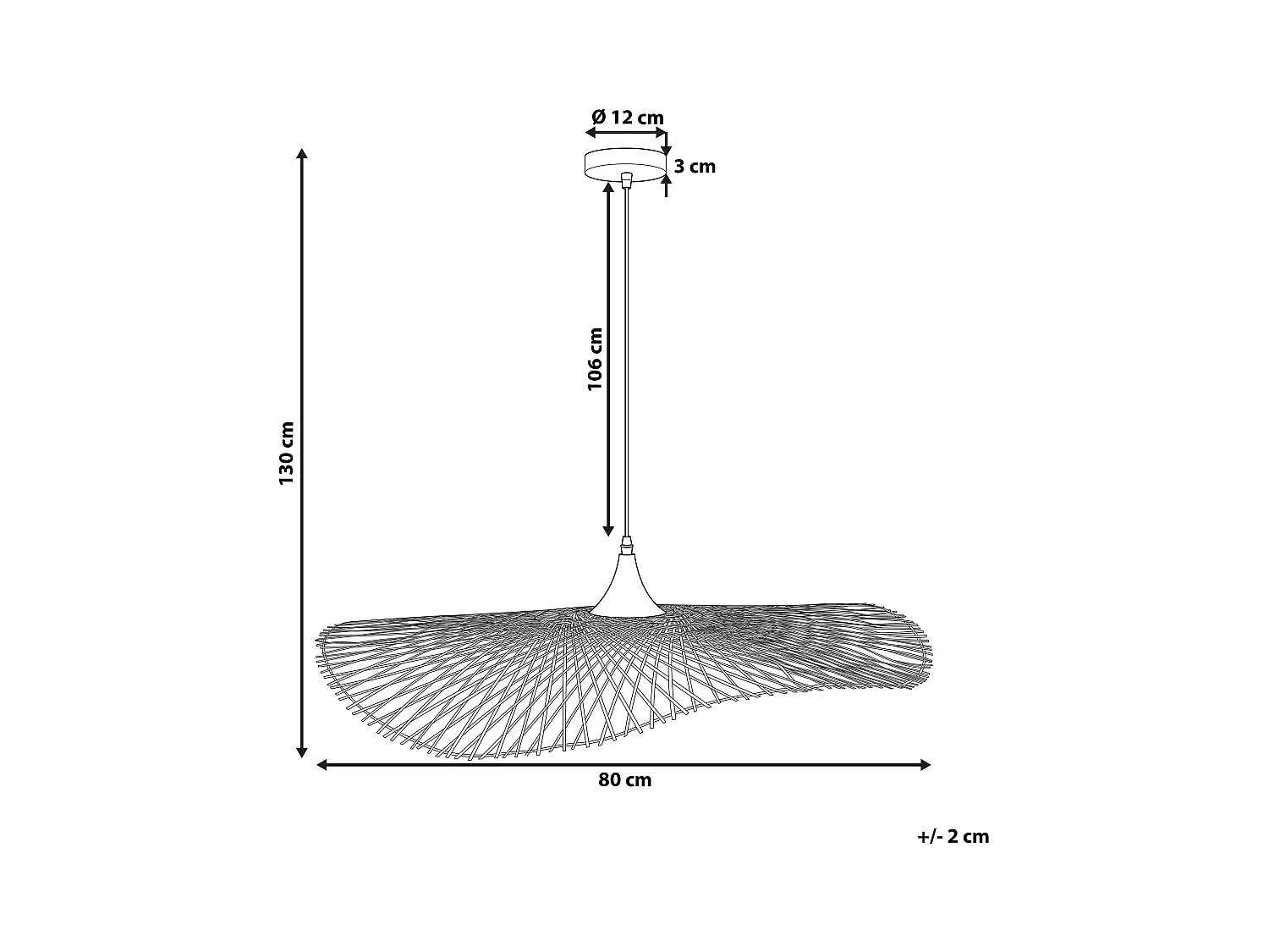 Lampa wisząca FLOYD Drewno bambusowe Jasnobrązowy