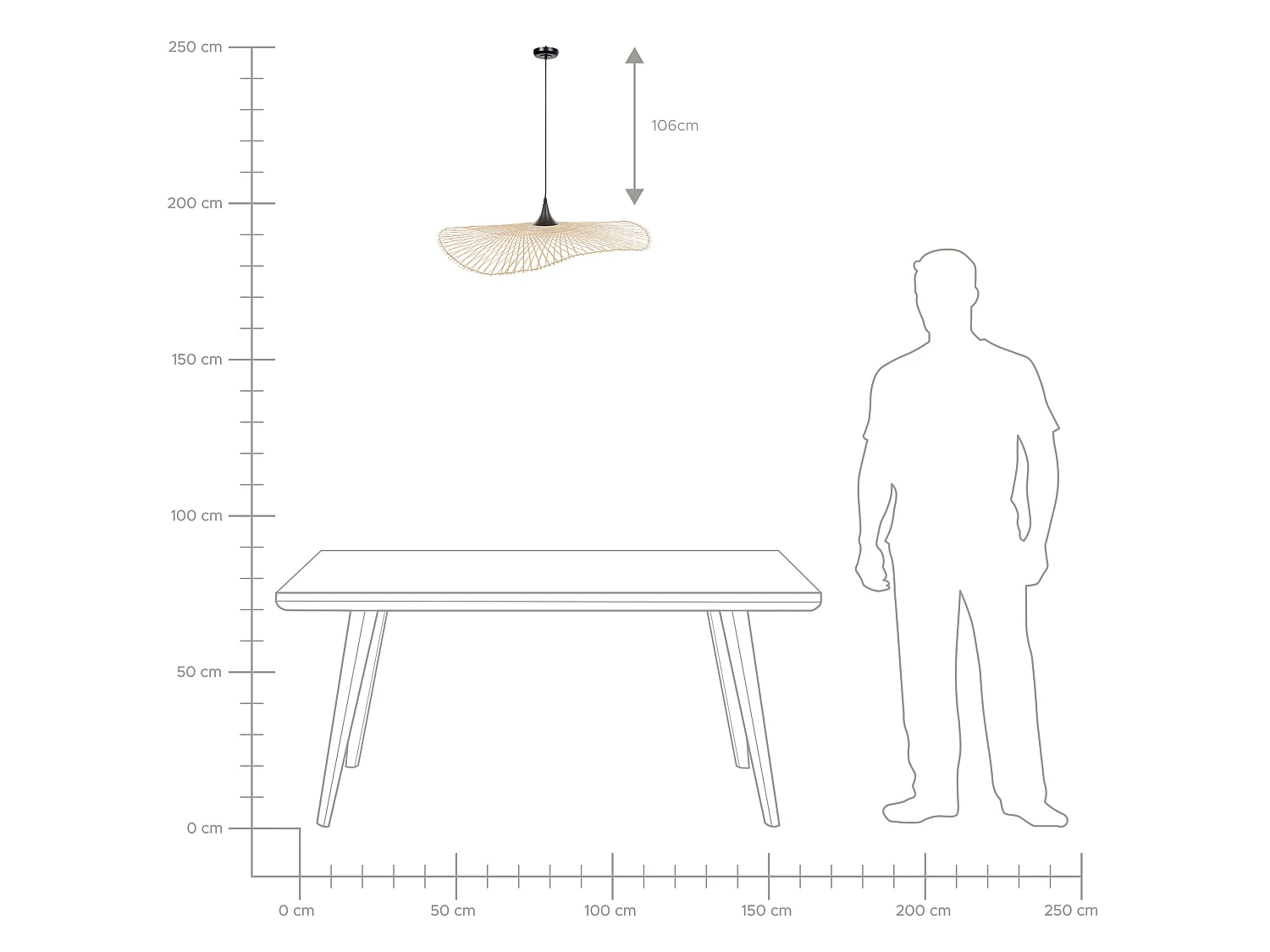 Pendant Lamp FLOYD Bamboo Light Brown