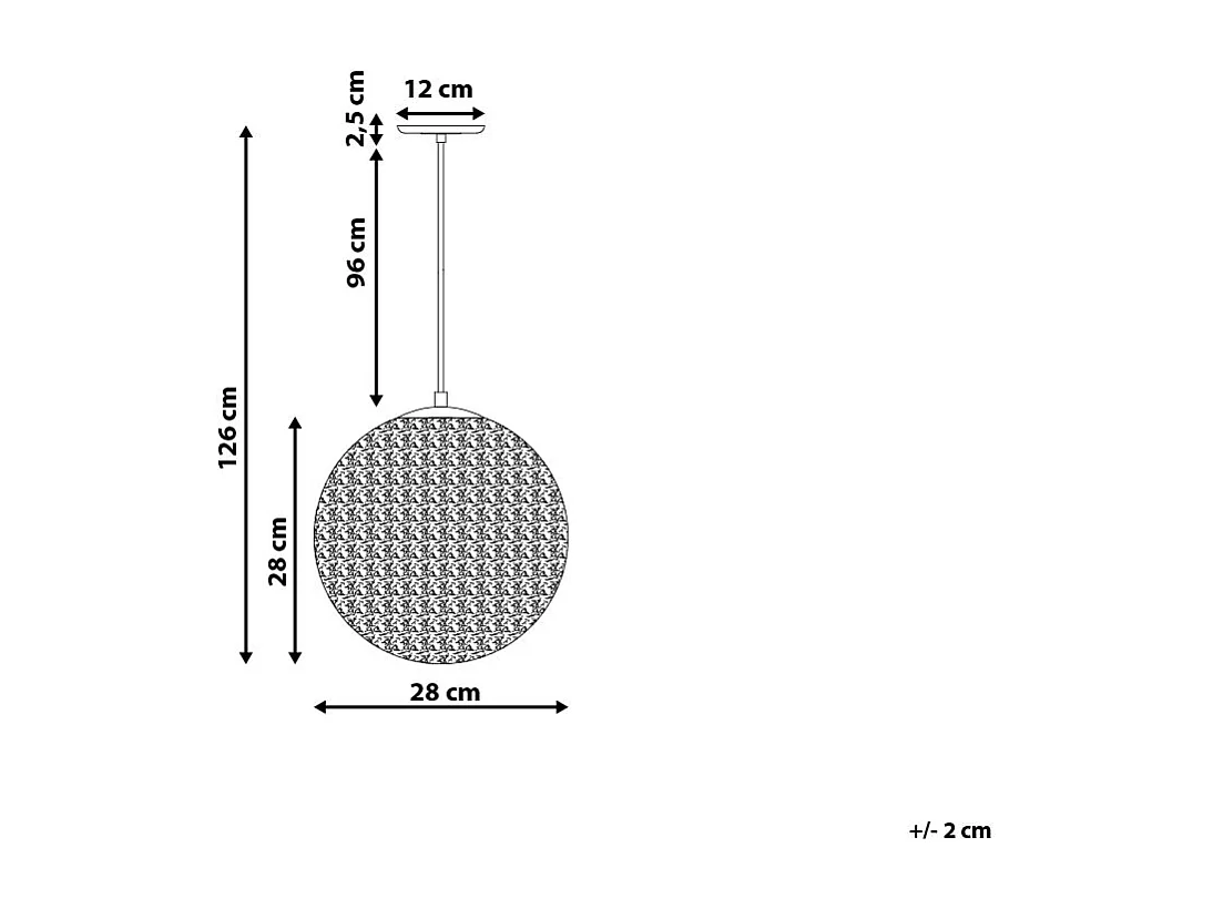 Lampe suspension TURAMA Métal Doré