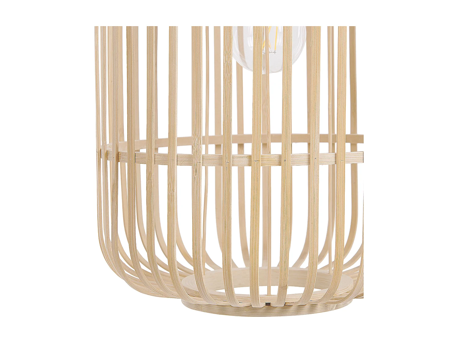 Candeeiro suspenso AISNE Madeira de bambu Castanho claro