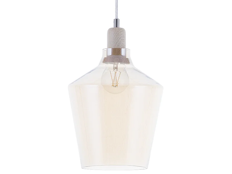 Lampe suspension SANTON Verre Doré