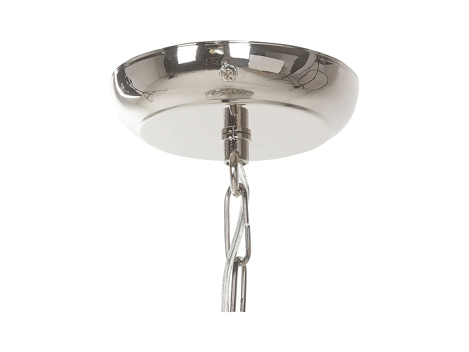 Elegante Pendelleuchte Blumenmotiv silbern Sajo