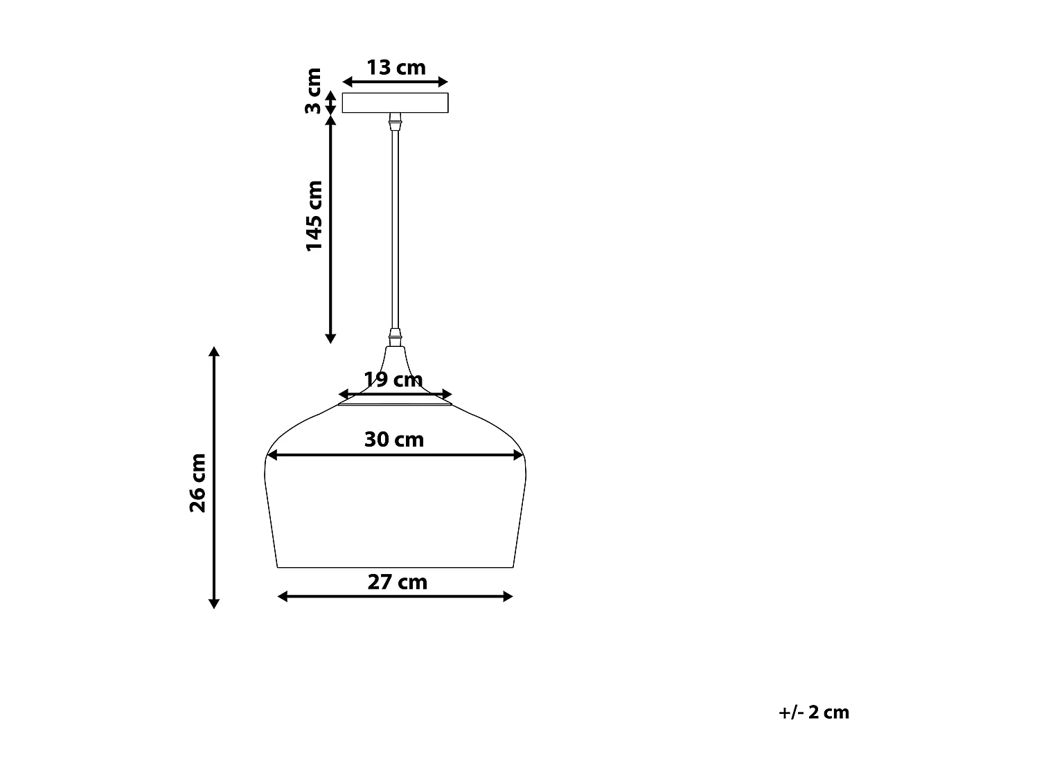 Hanglamp ANGARA Zwart