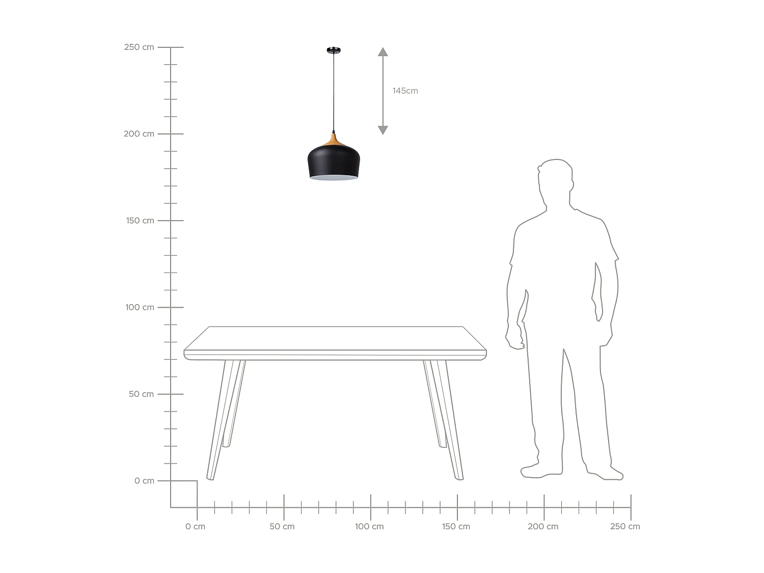 Lampe suspension ANGARA Noir