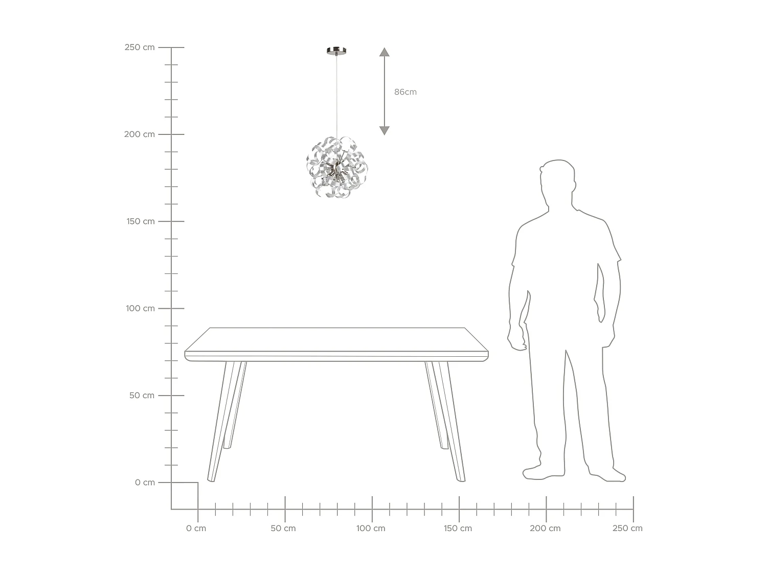 Lampe suspension nickel ICANA