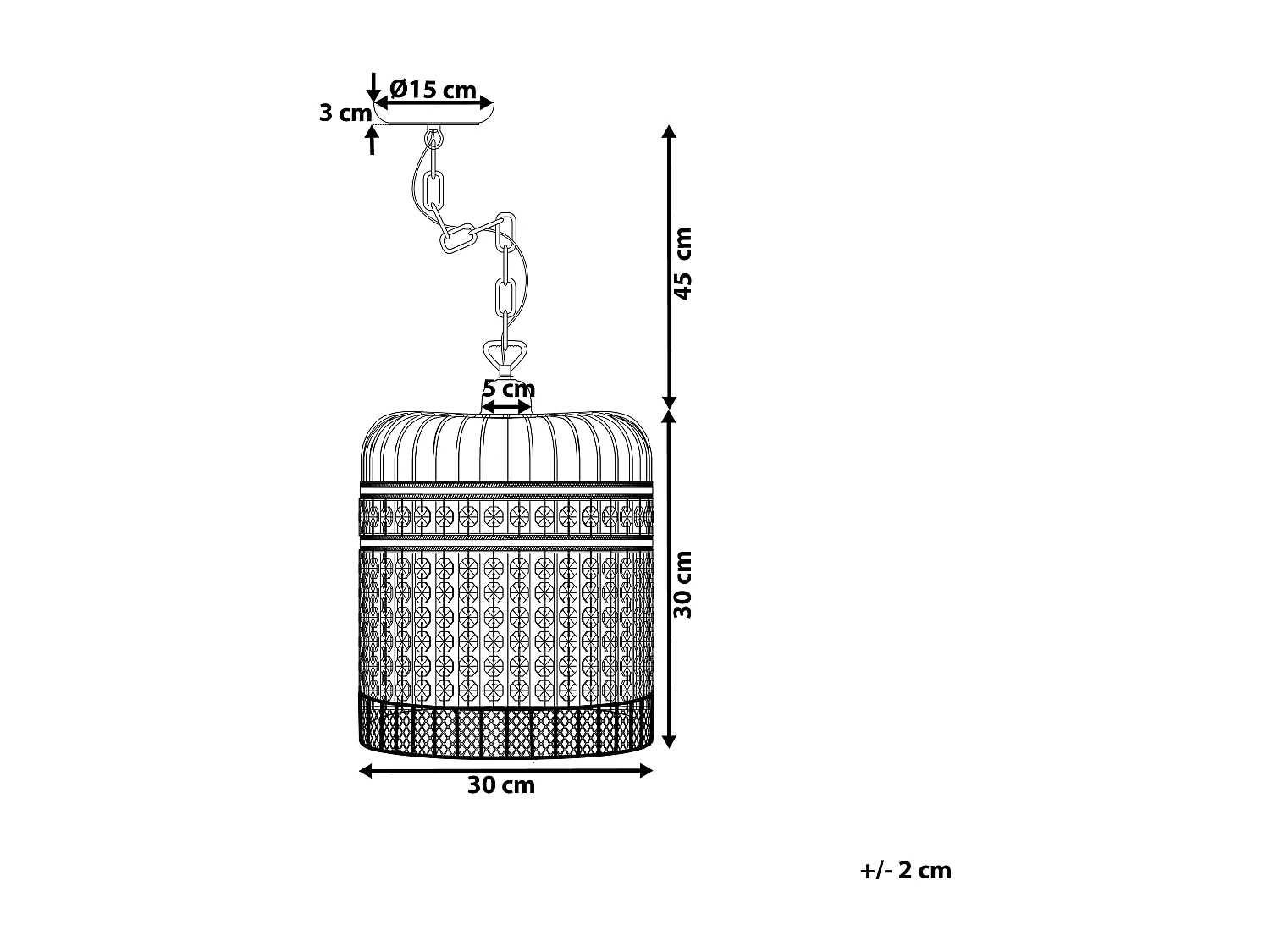 Lampe suspension CELON Métal Noir