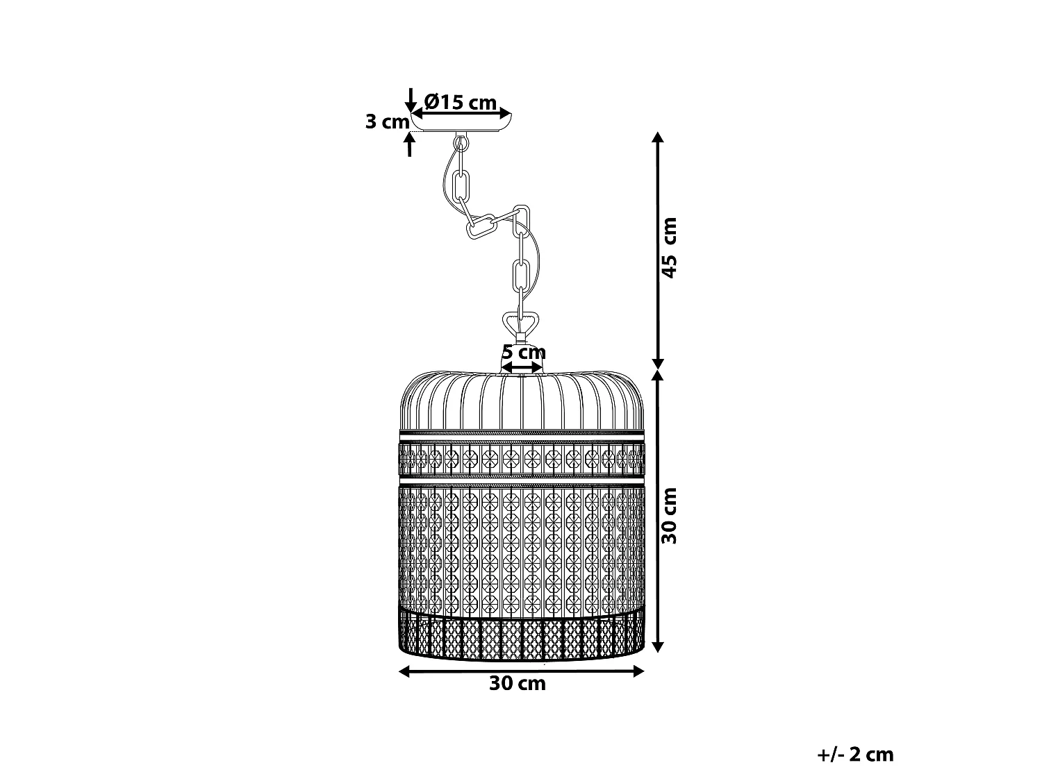 Lampe suspension CELON Métal Noir