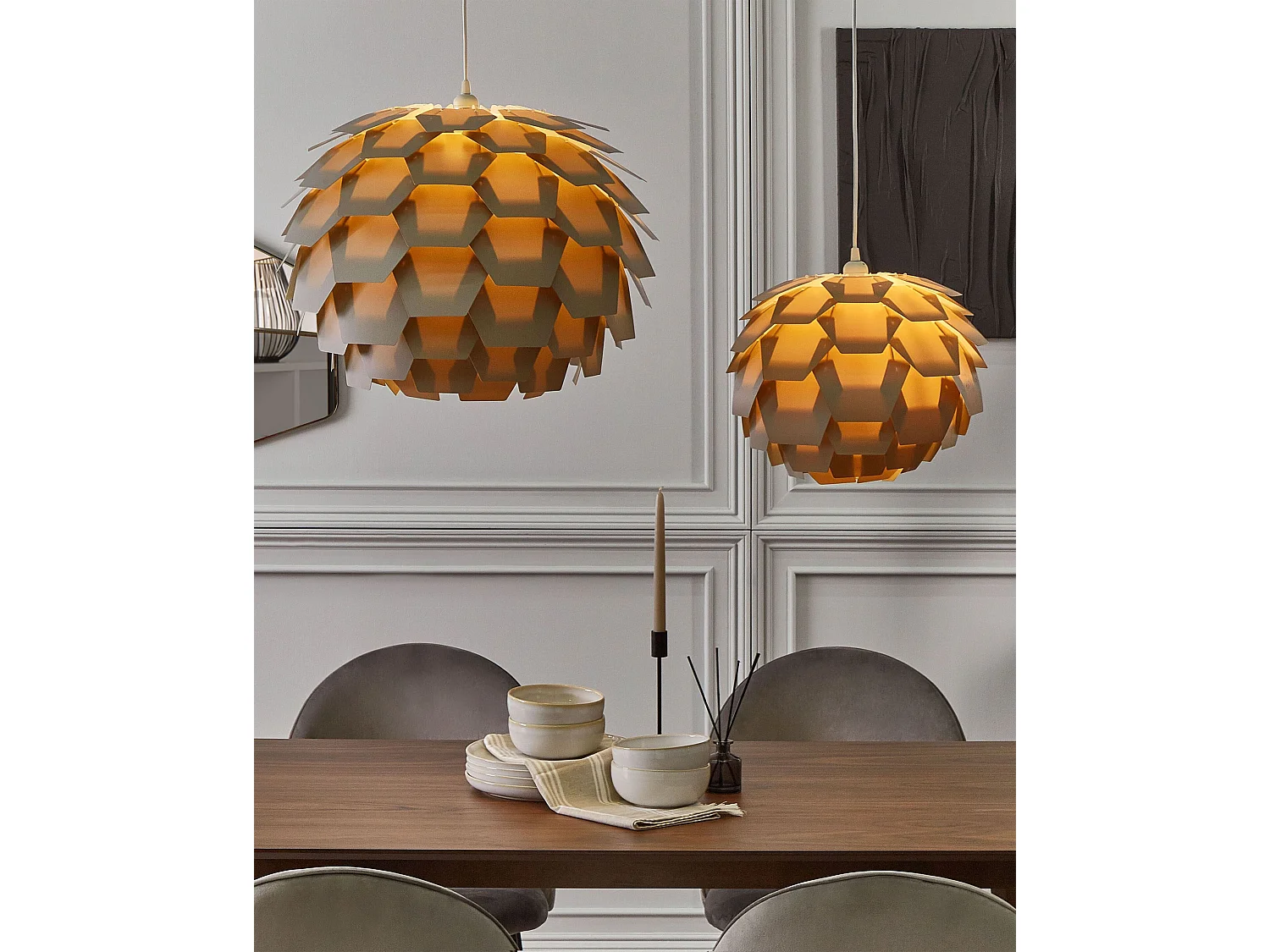 Lampe suspension SEGRE S Gris