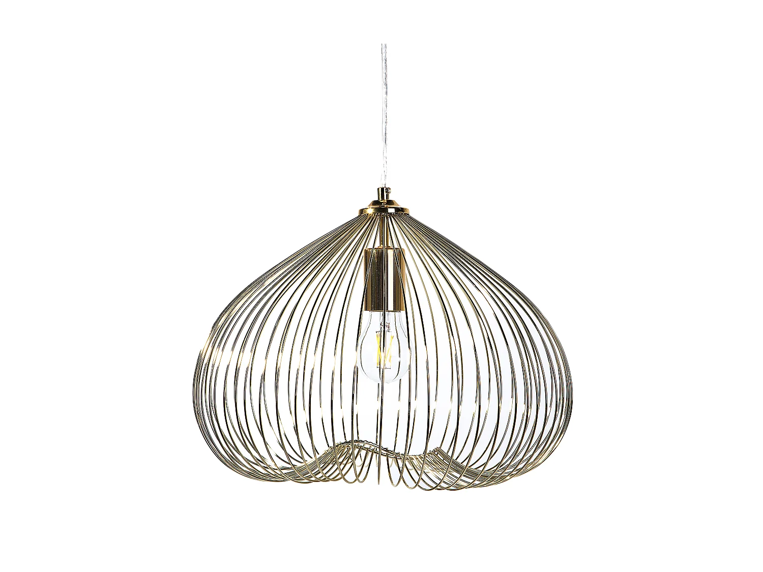 Lampe suspension TORDINO Métal Doré