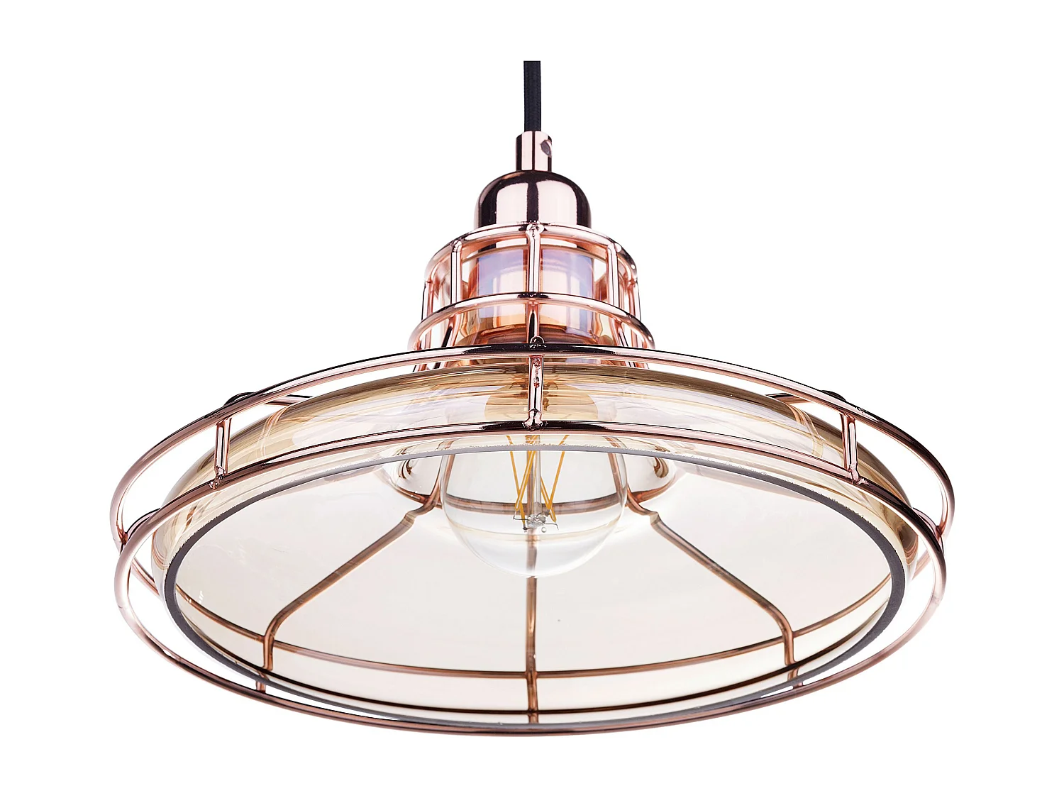 Hanglamp TORRE Glas Koper