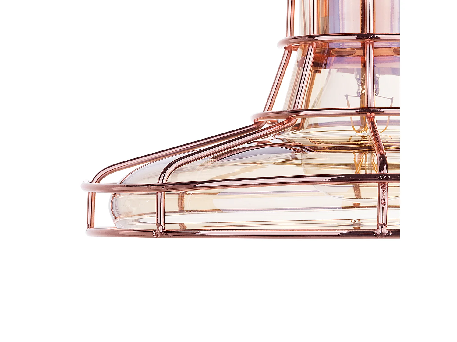 Hanglamp TORRE Glas Koper