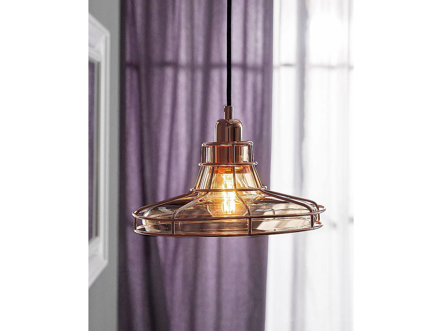 Pendant Lamp TORRE Glass Copper