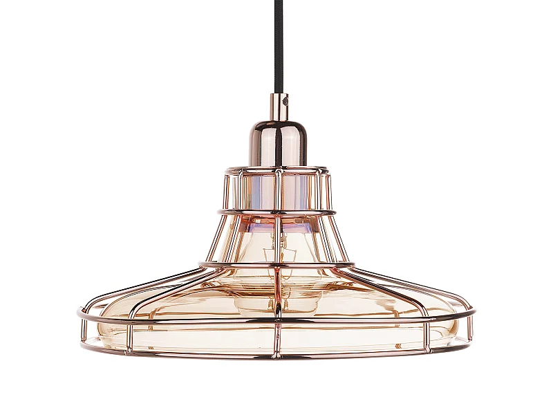 Lampe suspension TORRE Verre Cuivré