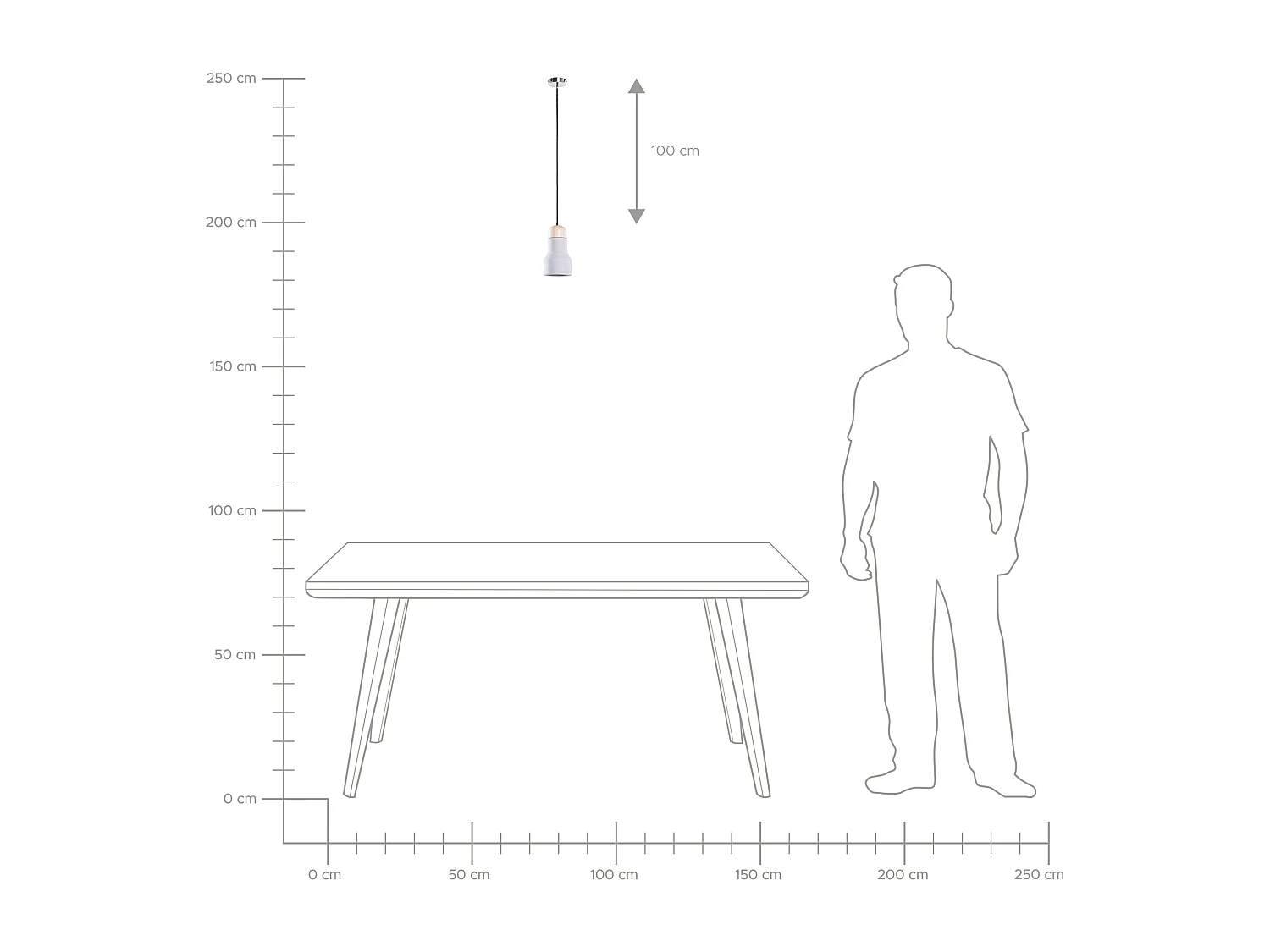 Hanglamp APURE Beton Grijs