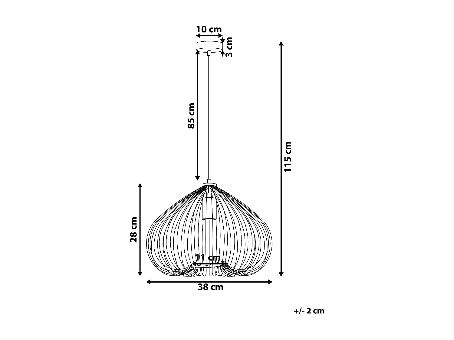Hanglamp TORDINO Metaal Zwart
