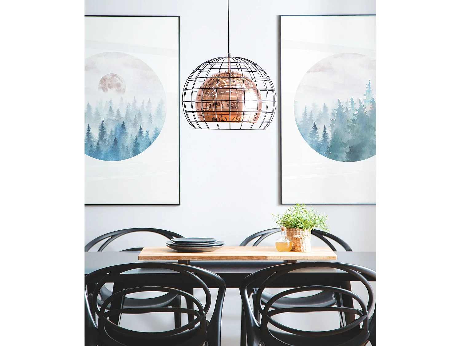 Lampe suspension LIRI Métal Cuivré