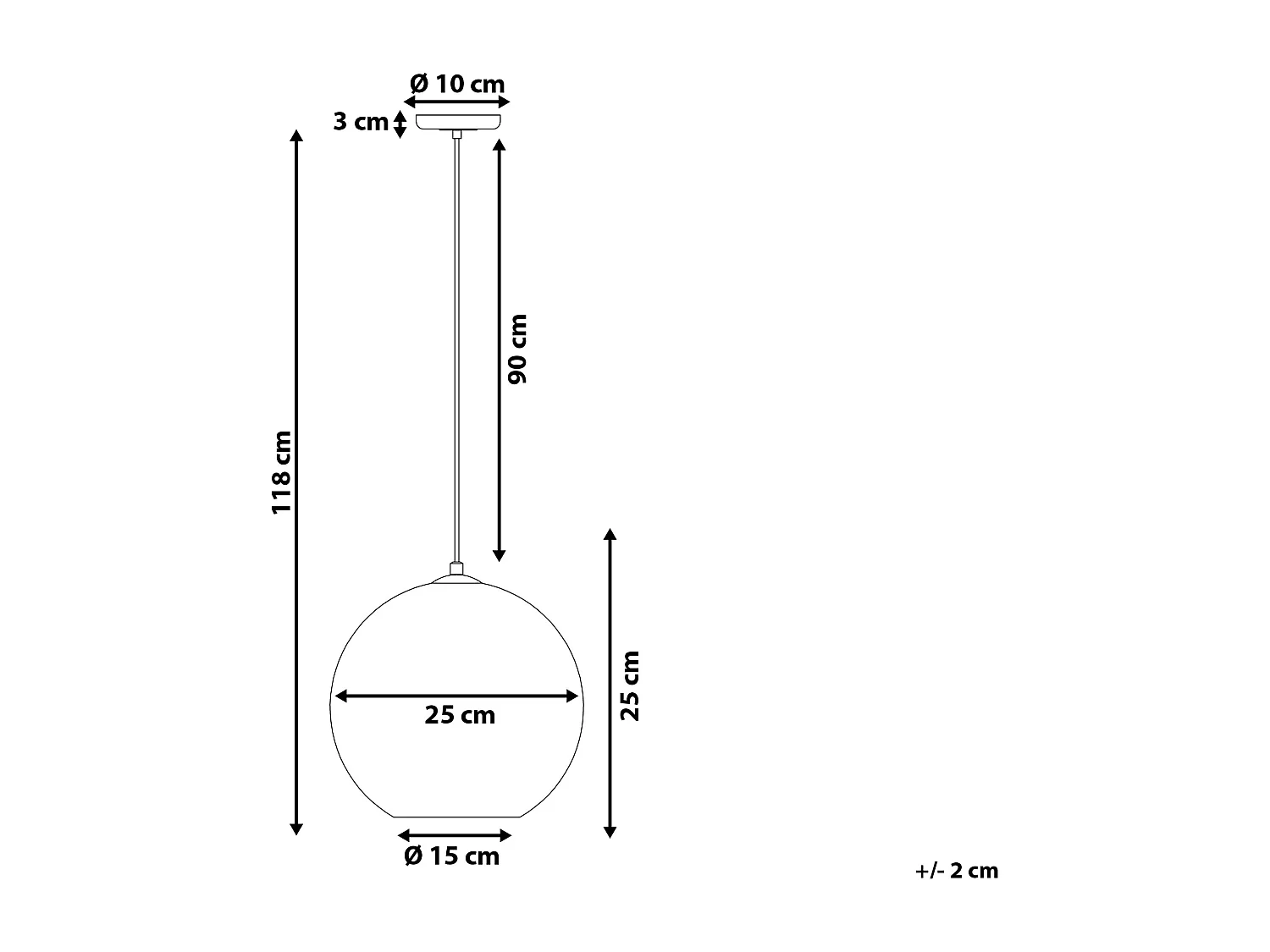 Hanglamp SESSERA Glas Koper