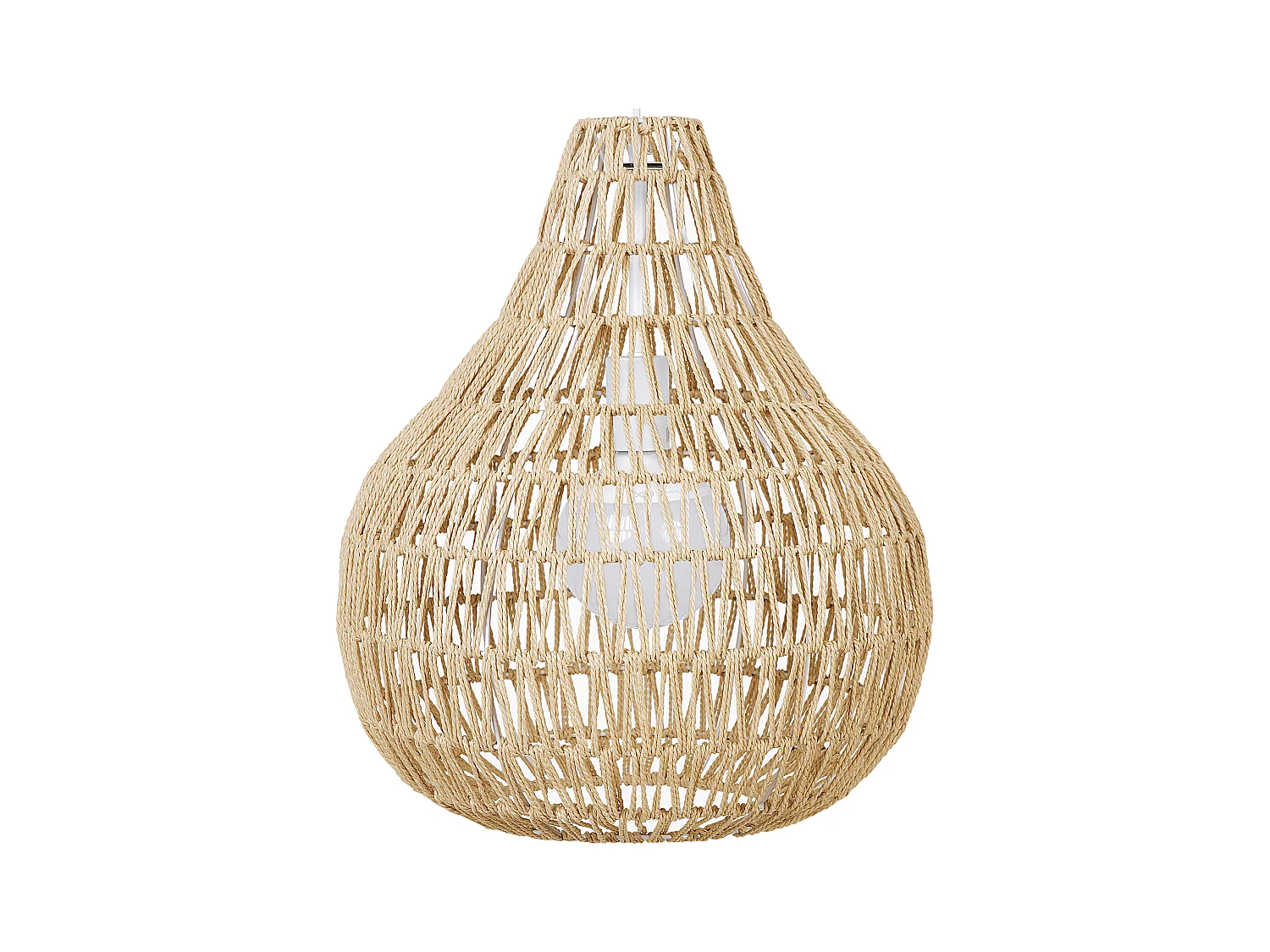 Lampe suspension MOLOPO Corde en papier Beige sable