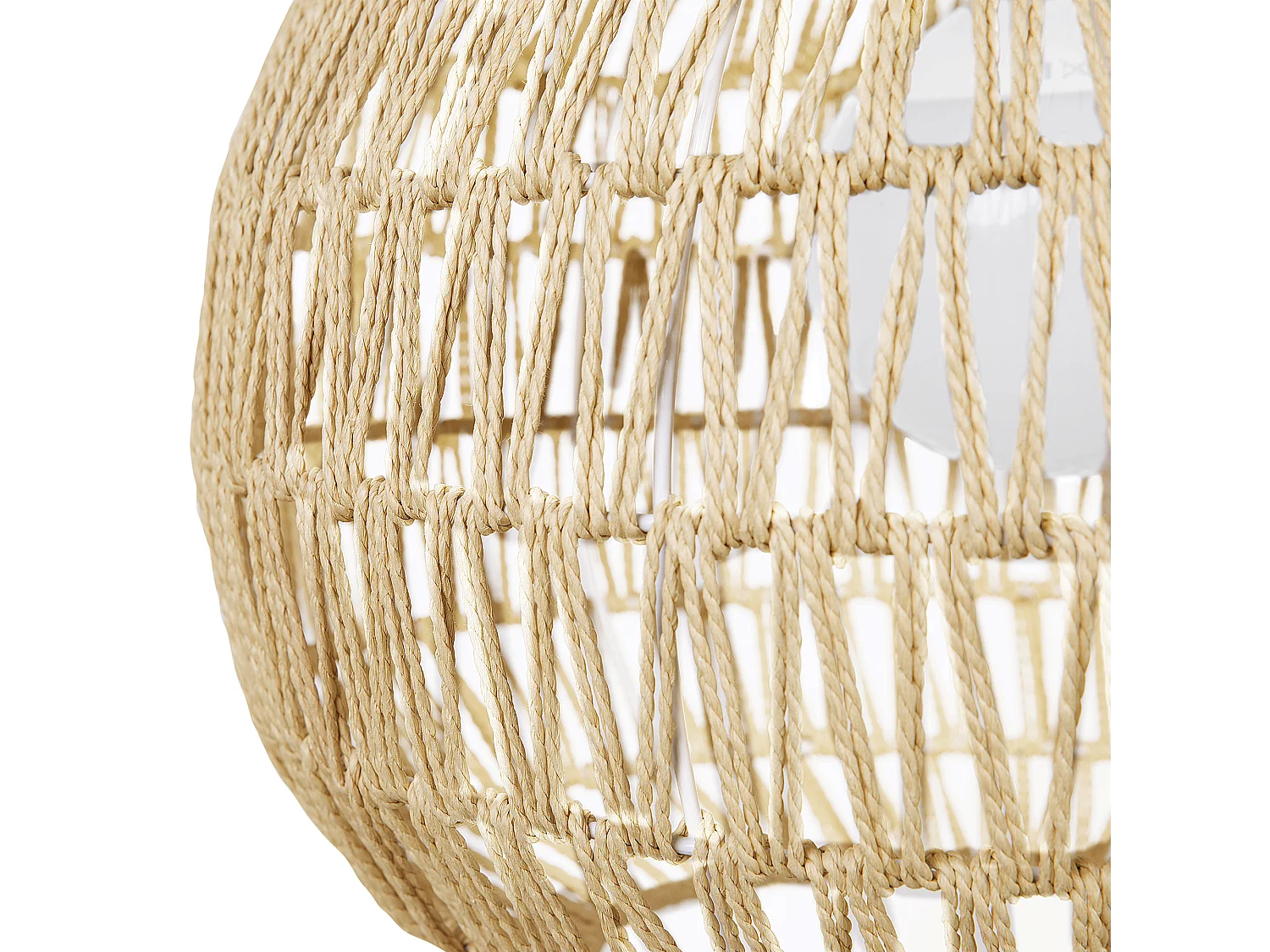 Lampe suspension MOLOPO Corde en papier Beige sable
