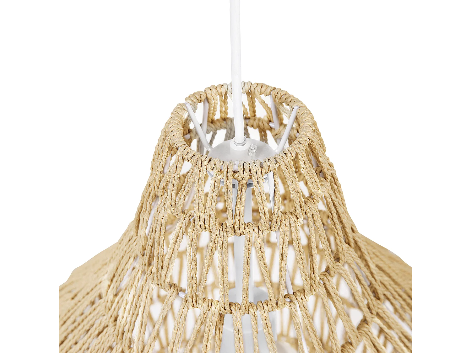 Lampe suspension MOLOPO Corde en papier Beige sable