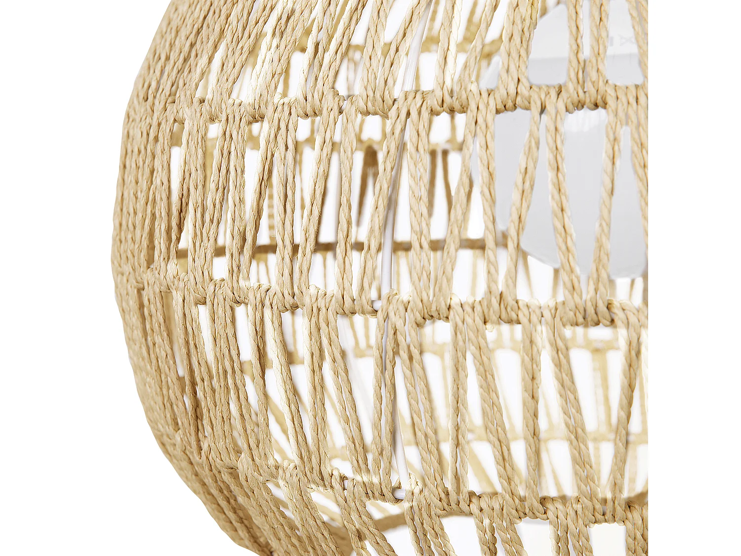 Lampe suspension MOLOPO Corde en papier Beige sable