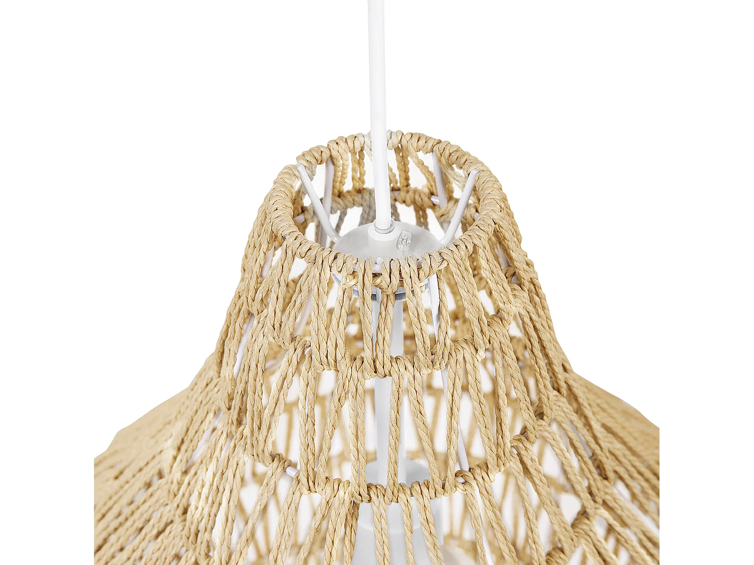 Lampe suspension MOLOPO Corde en papier Beige sable