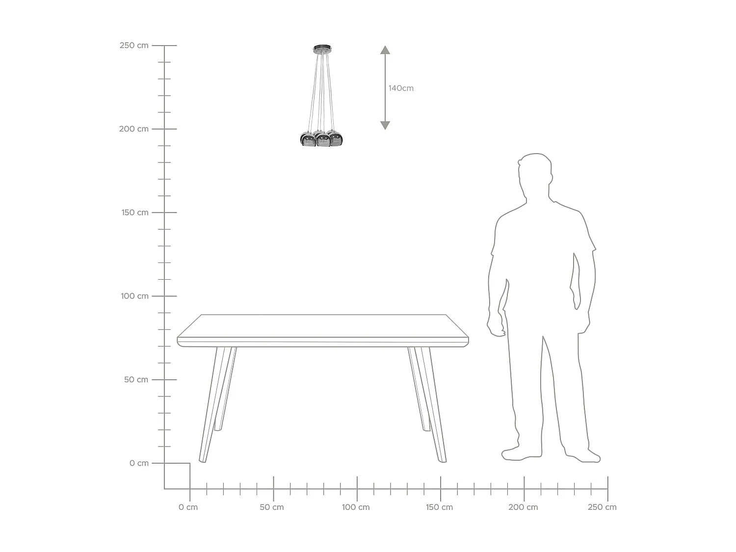 Lampe suspension OLZA Métal Argenté