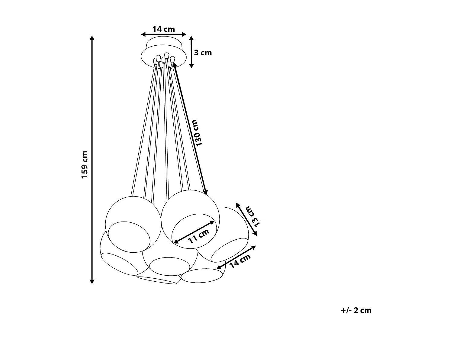 Lampe suspension OLZA Métal Argenté