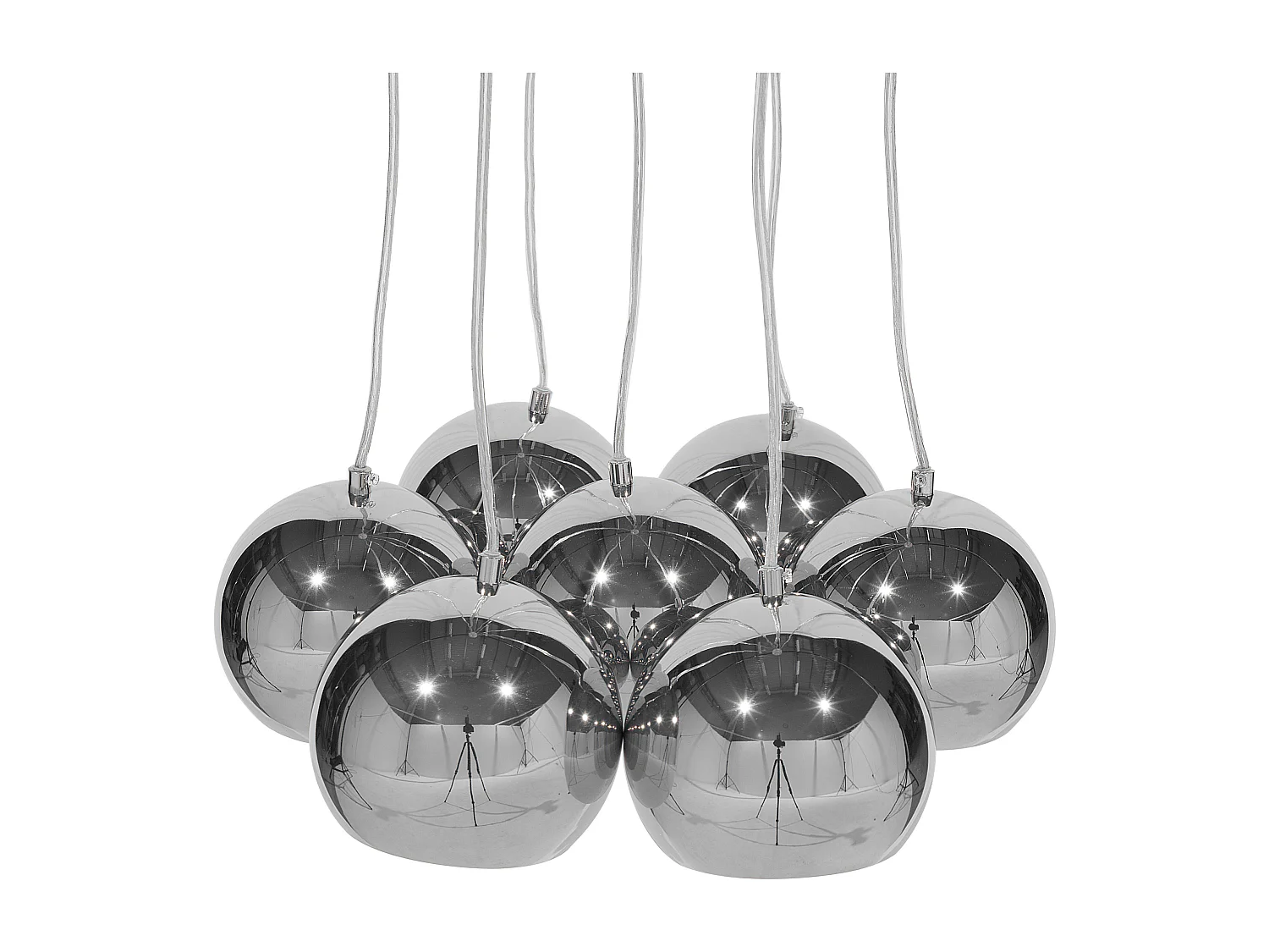 Lampe suspension OLZA Métal Argenté