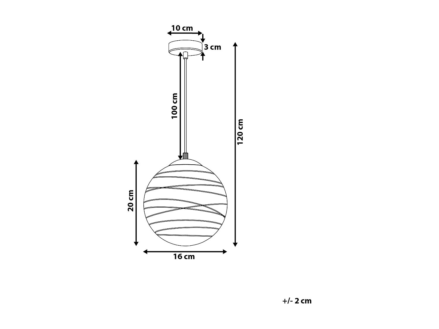 Lampe suspension MIRNA Verre Doré
